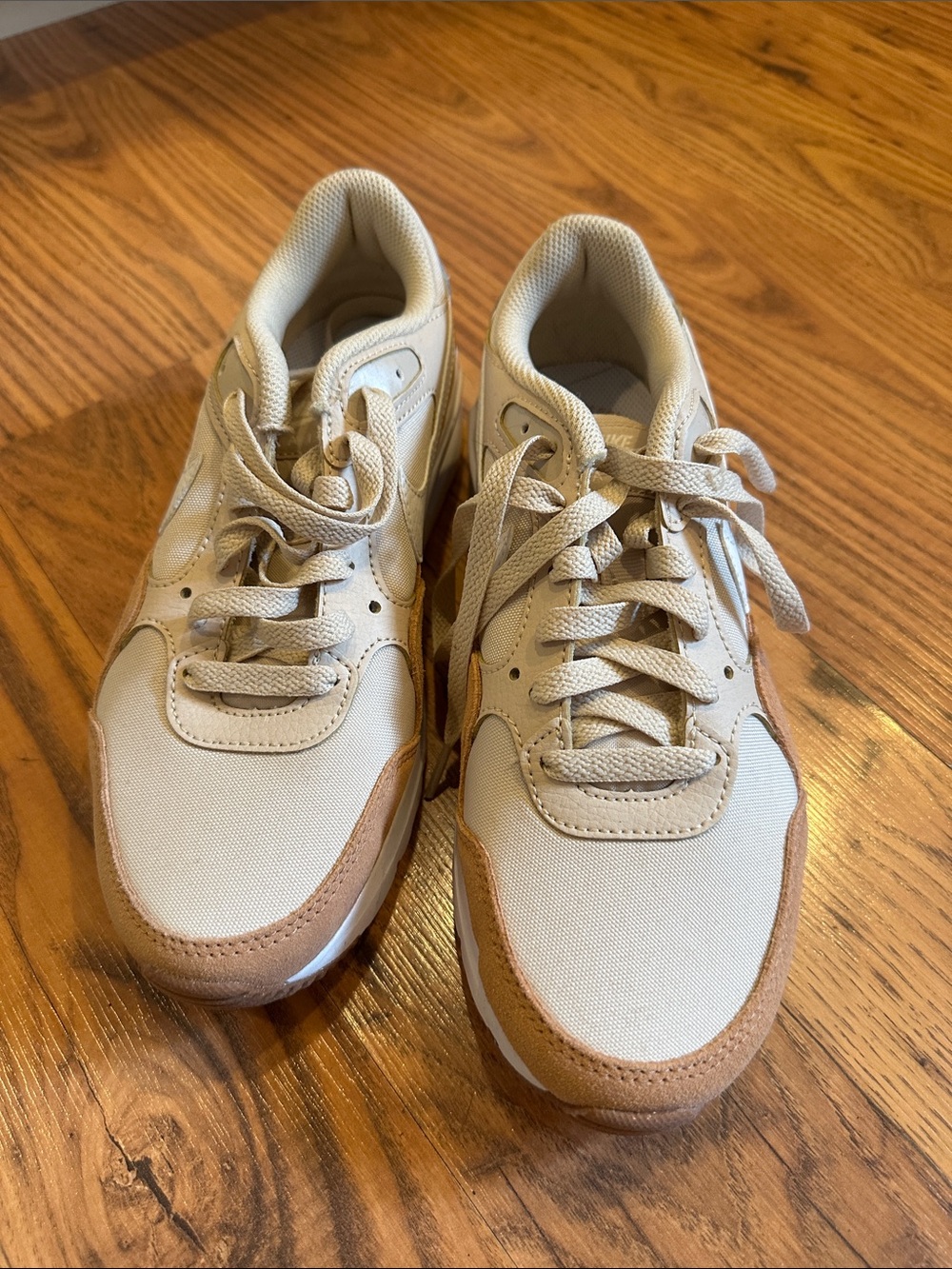Women’s Neutral Beige Casual Sneakers - Lightweight Comfort